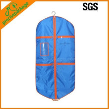 Bolsa plegable estampada azul con cremallera